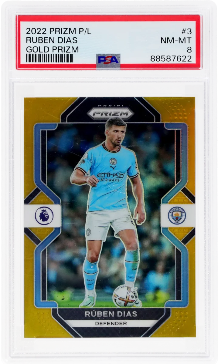 2022 Panini Prizm EPL Gold Prizm | Mancity Treble Year | Ruben Dias #3