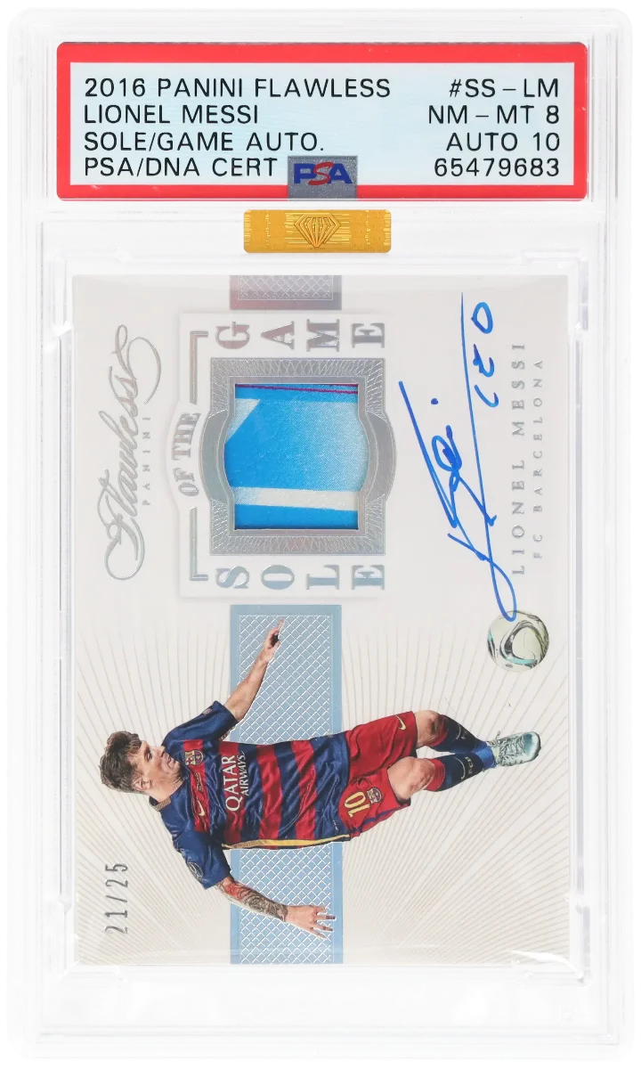 2015 Panini Flawless Lionel Messi Sole Of The Game • Match Worn Patch Auto