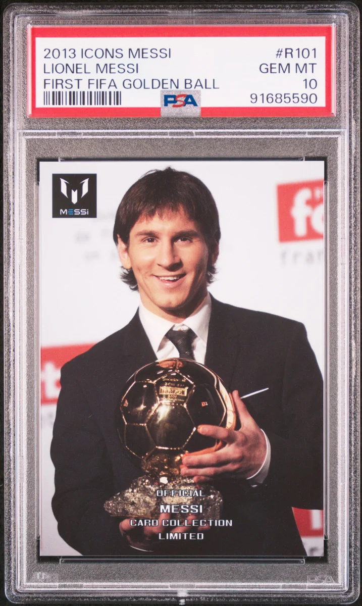 2013 Icons Lionel Messi (Limited Edition) PSA 10 First Fifa Golden Ball