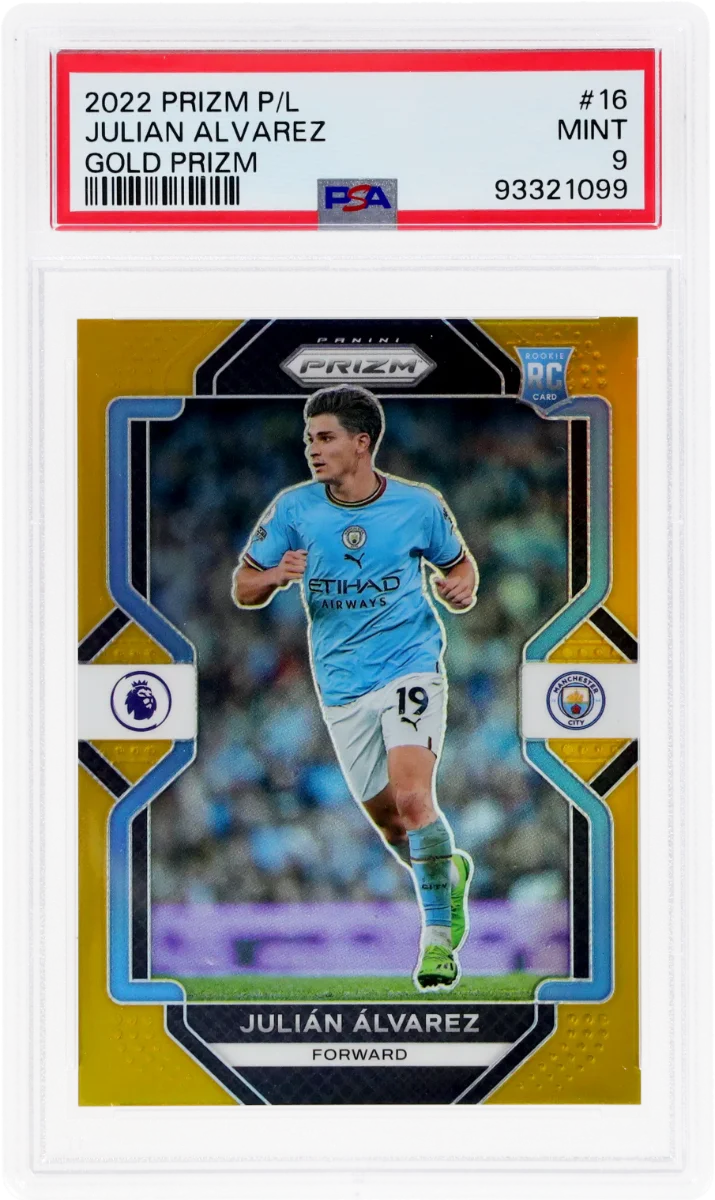 2022 Panini Prizm EPL Gold Prizm | Mancity Treble Year | Julian Alvarez #16