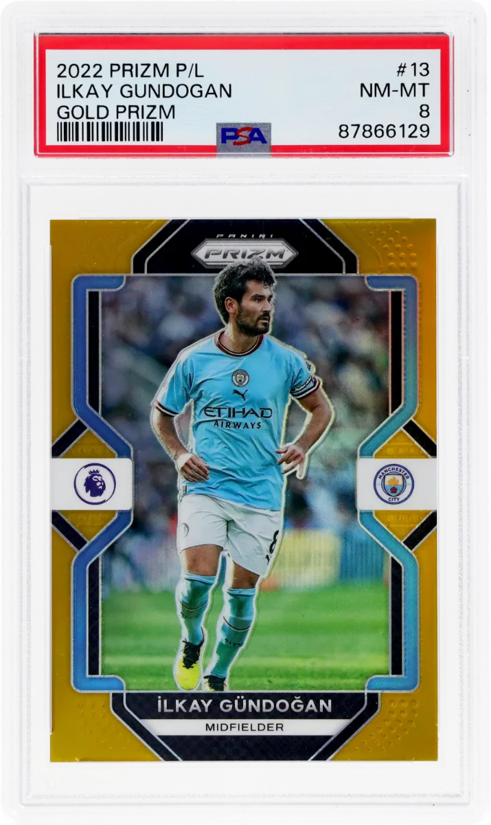 2022 Panini Prizm EPL Gold Prizm | Mancity Treble Year | Ilkay Gundogan #13 — front