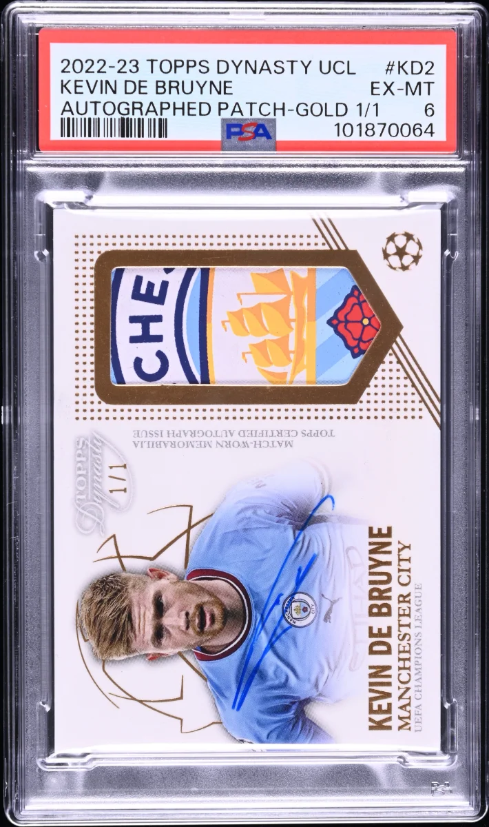 2022 Topps Dynasty UCL Gold Club Patch 1/1 Kevin De Bruyne