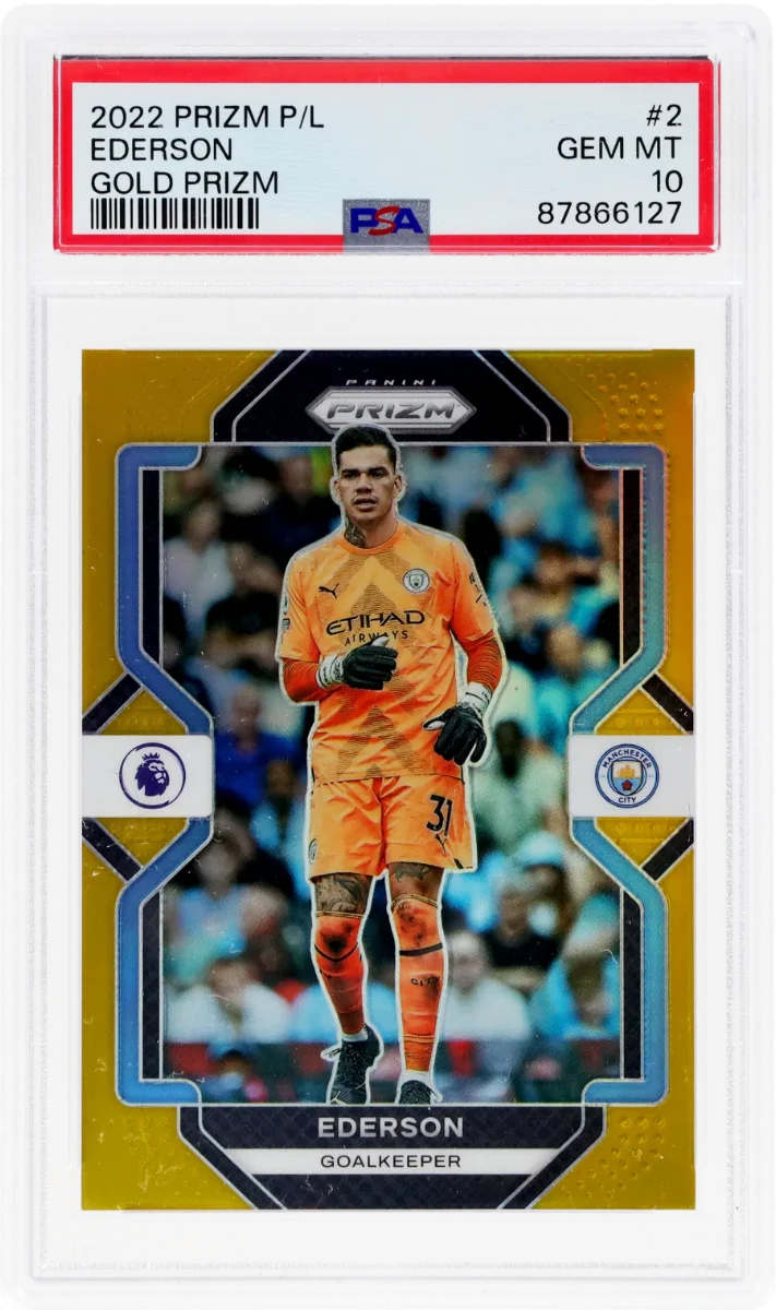 2022 Panini Prizm EPL Gold Prizm | Mancity Treble Year | Ederson #2