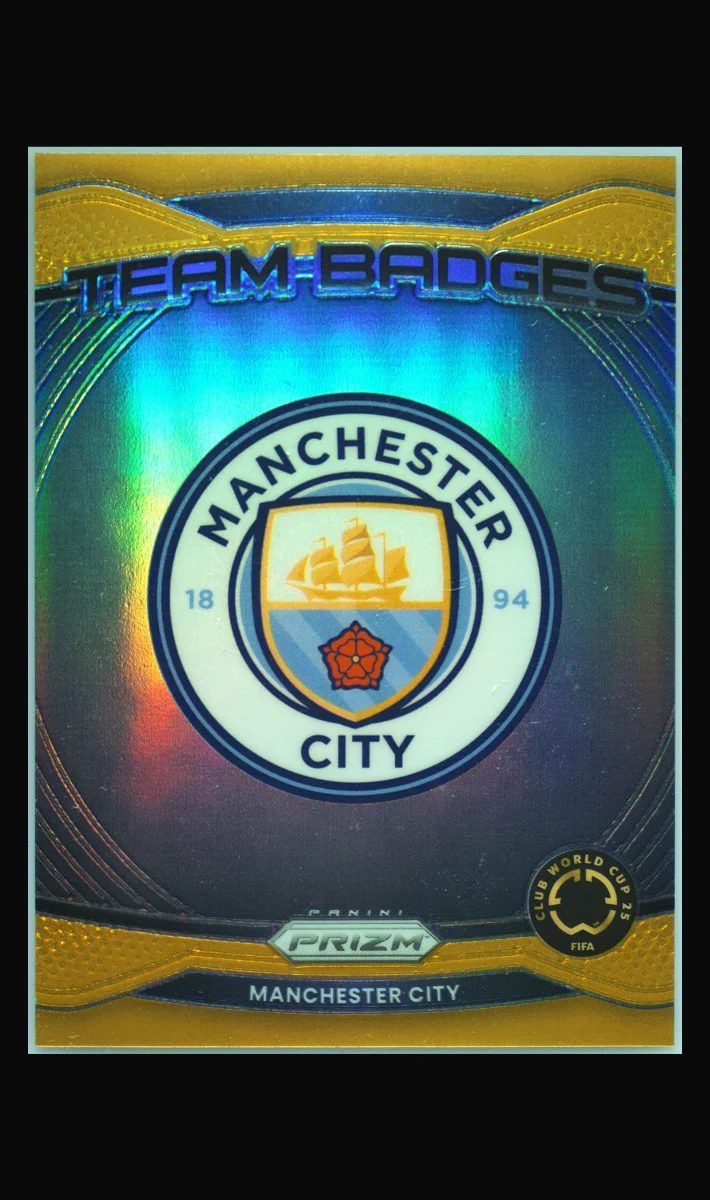 2024 Panini Prizm Gold Manchester City Club Badge