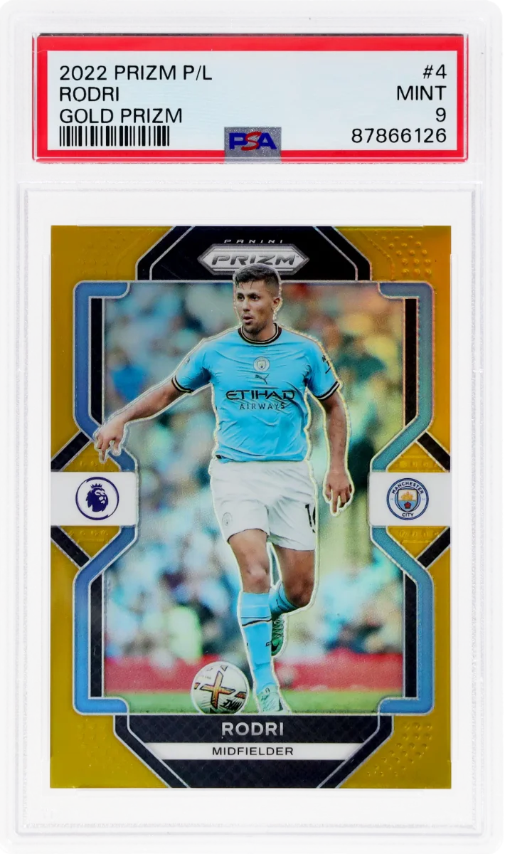2022 Panini Prizm EPL Gold Prizm | Mancity Treble Year | Rodri #4