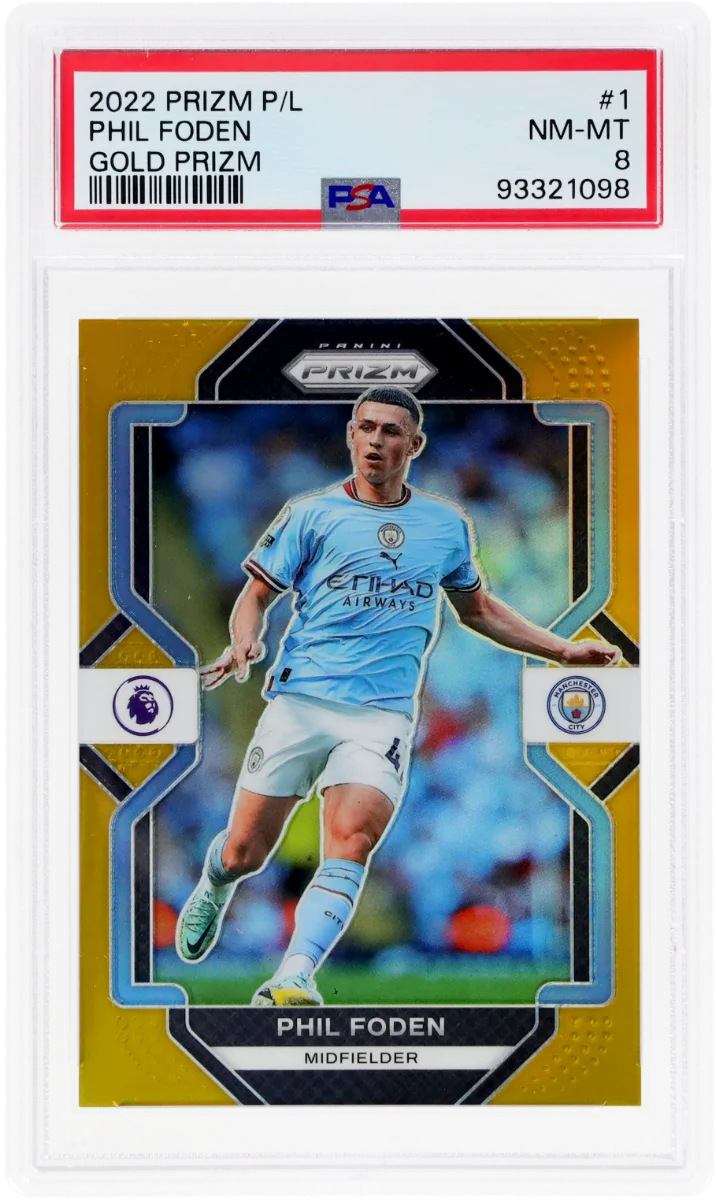 2022 Panini Prizm EPL Gold Prizm Mancity Treble Year Foden #1