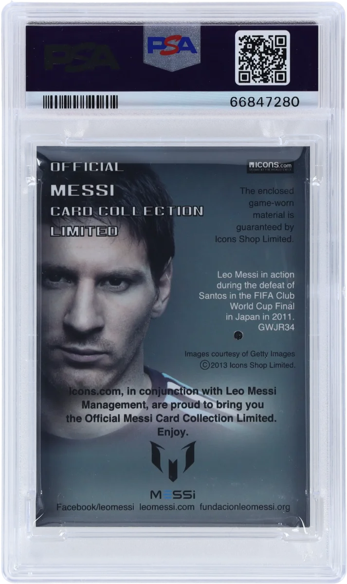 2013 Icons Lionel Messi (Limited Edition) PSA 9 - Jsy - w/c Japan '11 back