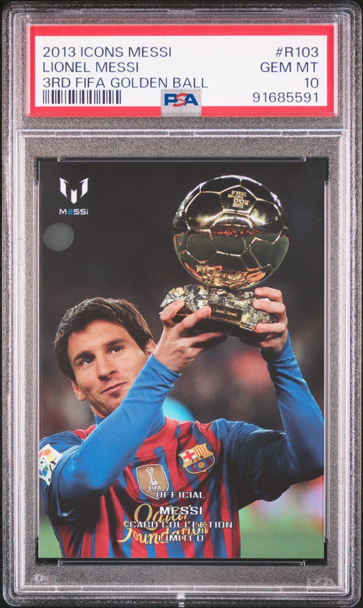 2013 Icons Lionel Messi (Limited Edition) PSA 10 3rd Fifa Golden Ball