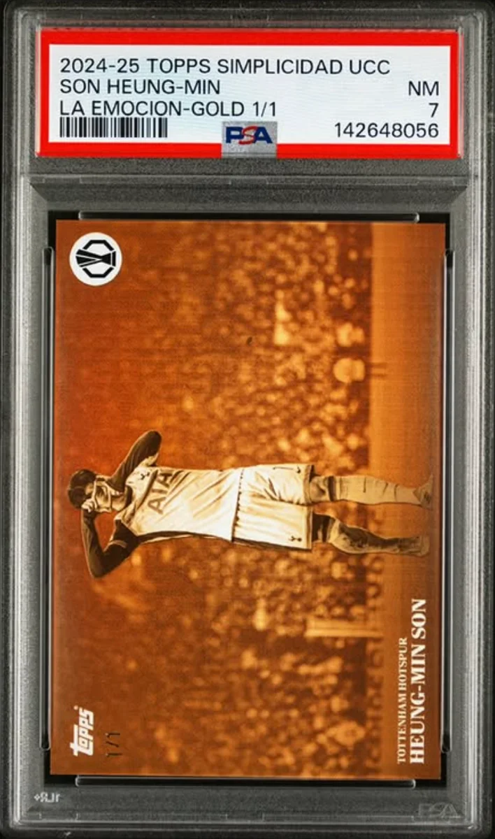 2024 Topps Simplicidad UCC Son Heung Min La Emocion Gold 1/1 PSA 7
