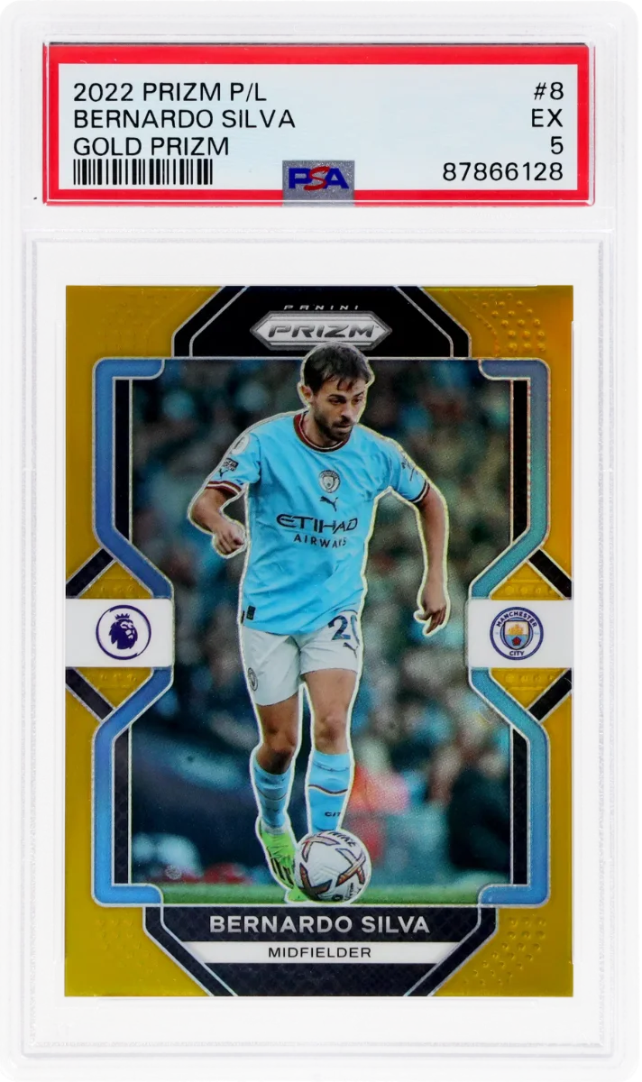 2022 Panini Prizm EPL Gold Prizm | Mancity Treble Year | Bernardo Silva #8