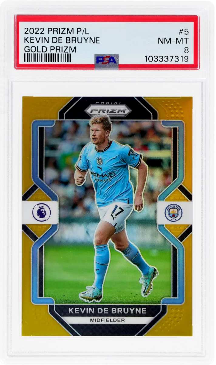 2022 Panini Prizm EPL Gold Prizm | Mancity Treble Year | Kevin De Bruyne #5