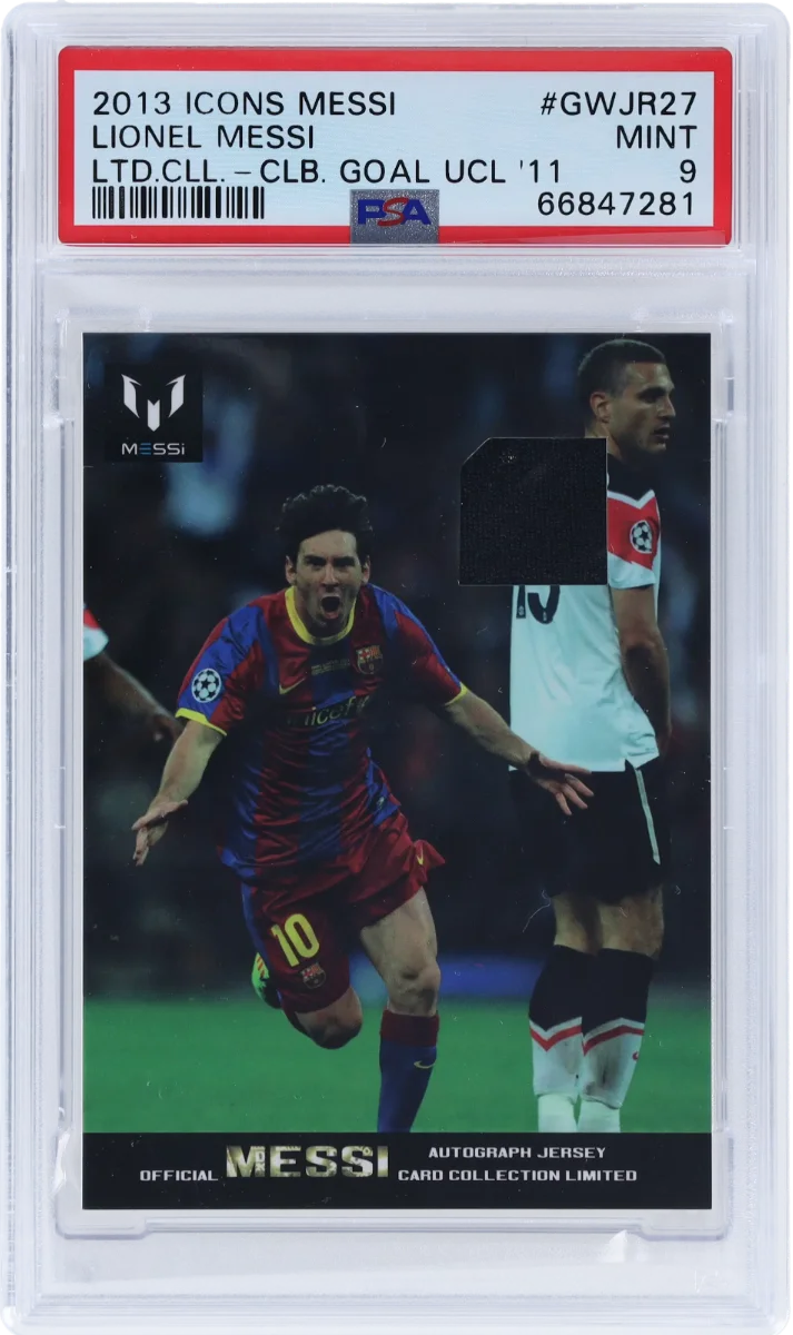 2013 Icons Lionel Messi (Limited Edition) PSA 9 - Club Goal UCL '11 - Game Worn Patch