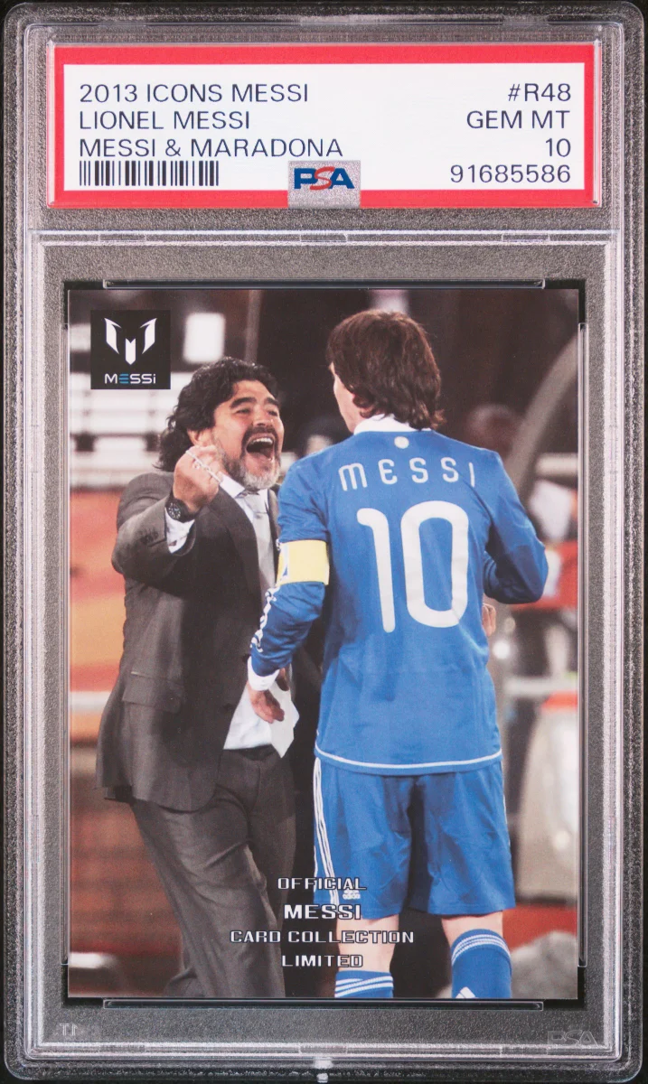 2013 Icons Lionel Messi (Limited Edition) PSA 10 Messi & Maradona 