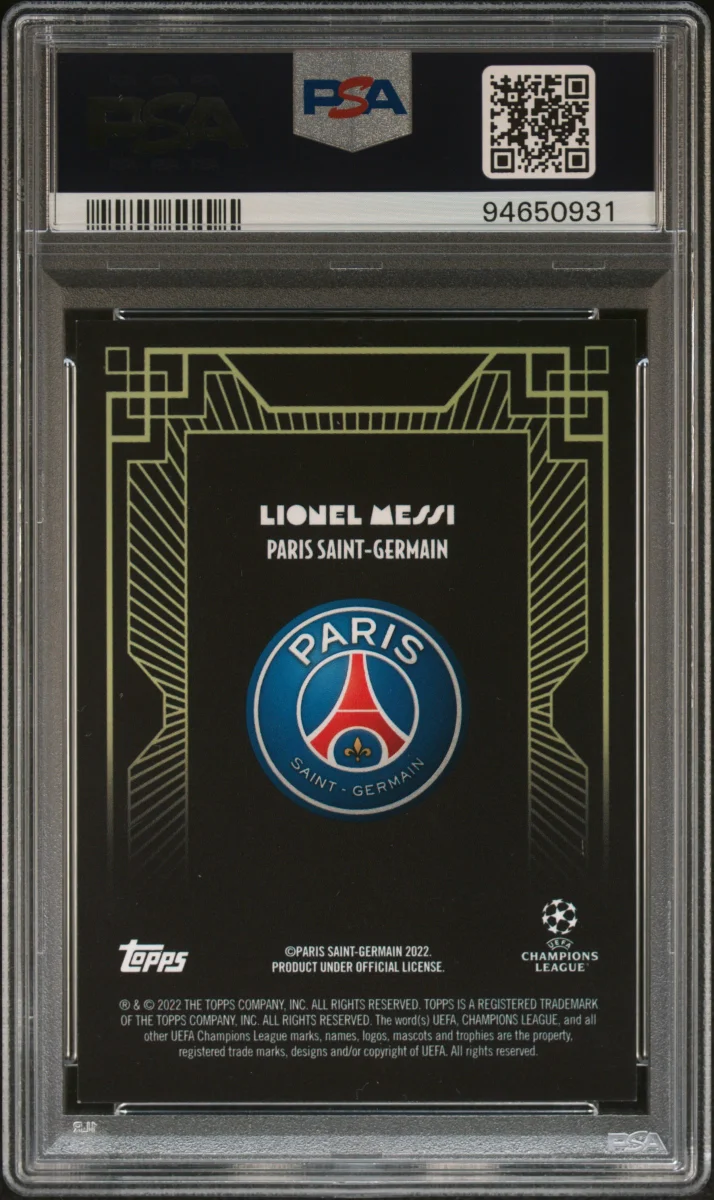 2022-23 Lionel Messi Topps Deco Green  back