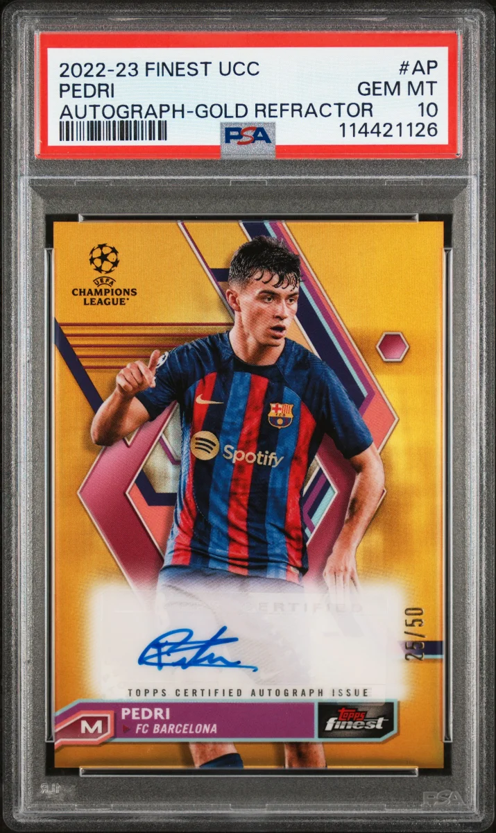 2022-23 Pedri Finest Gold Auto