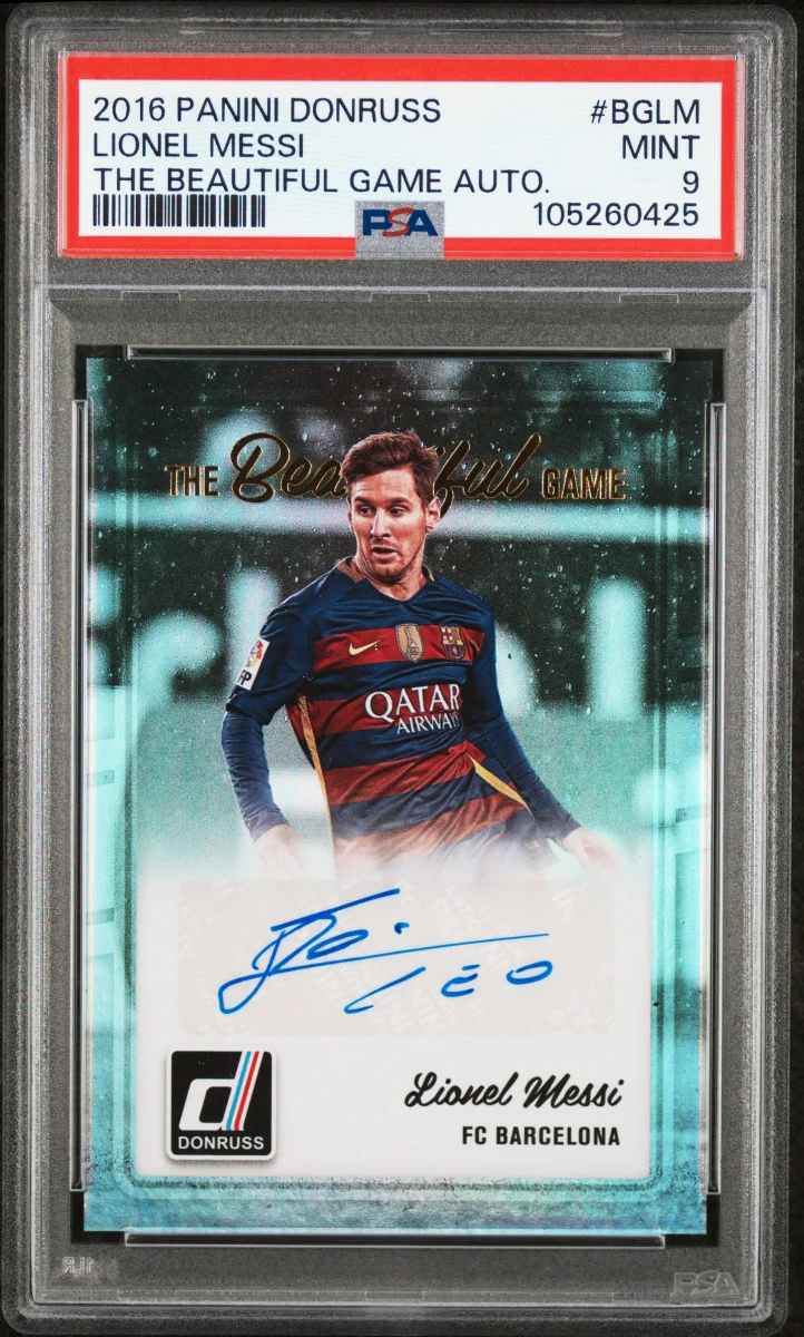 2016 Lionel Messi Donruss The Beautiful Game Auto