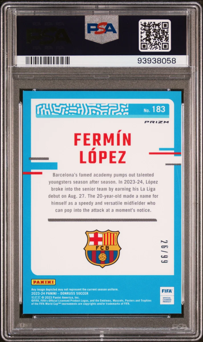 2023-24 Fermin Lopez Donruss Optic Blue back