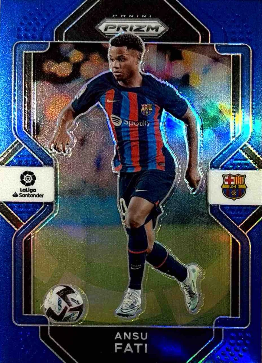 2022-23 Ansu Fati Chronicles Prizm Blue