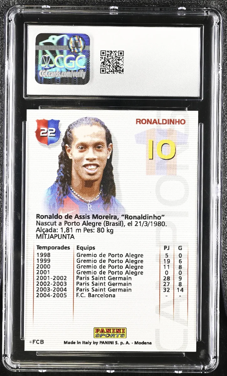 2004-2005 Ronaldinho Mega Cracks Braca Campio #22 back