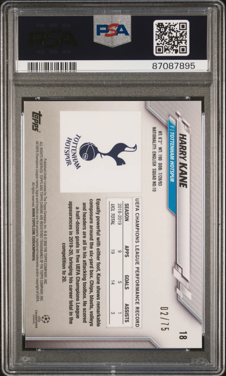 2019-20 Harry Kane Sapphire Green — back