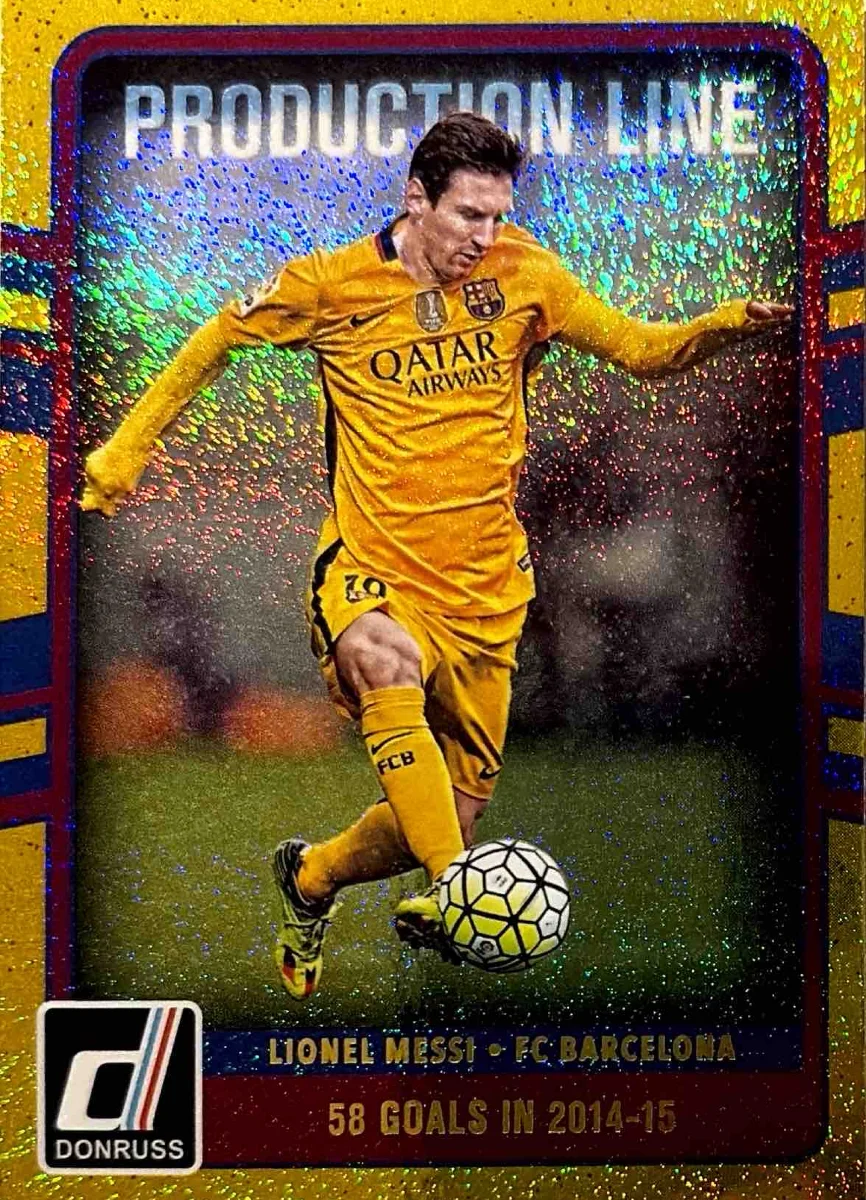 2016 Lionel Messi Donruss Production Line Gold