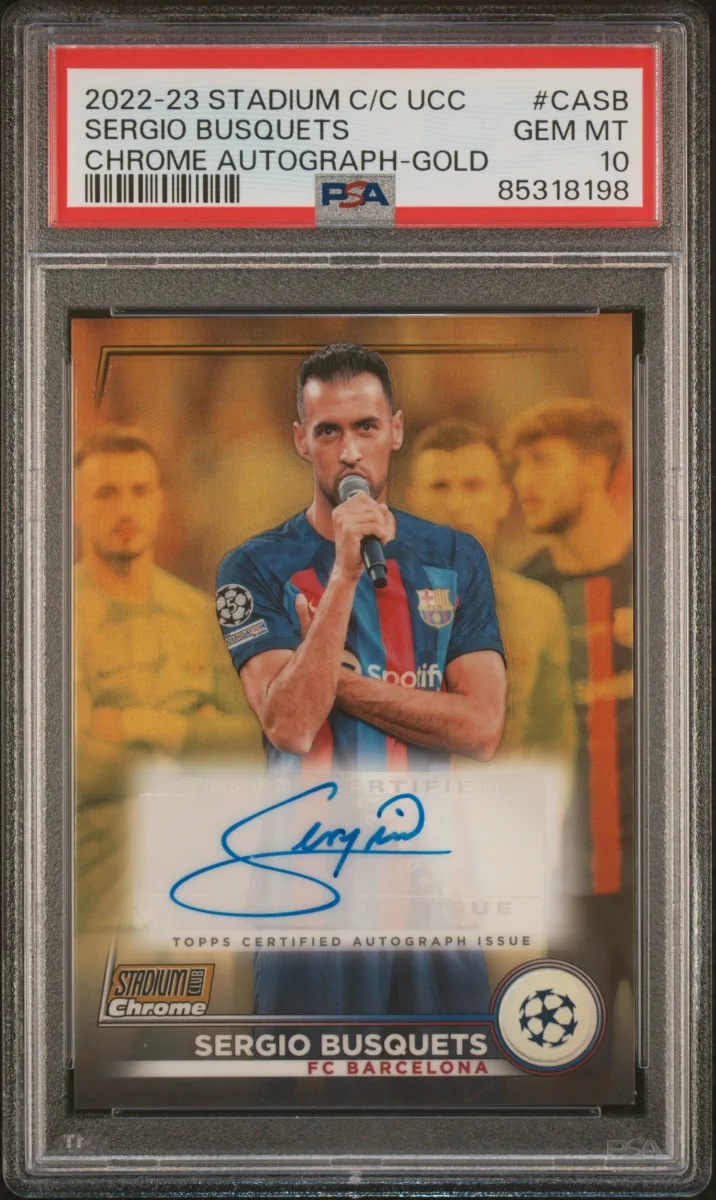 2022-23 Sergio Busquets Stadium Club Gold Auto