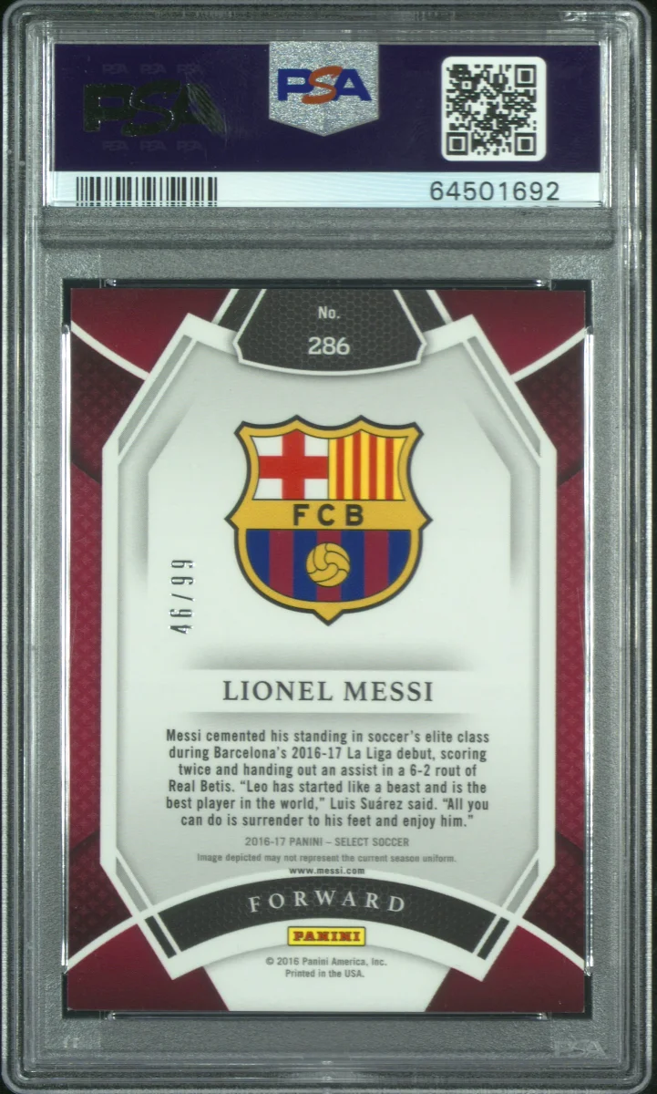 2016 Lionel Messi Select White — back