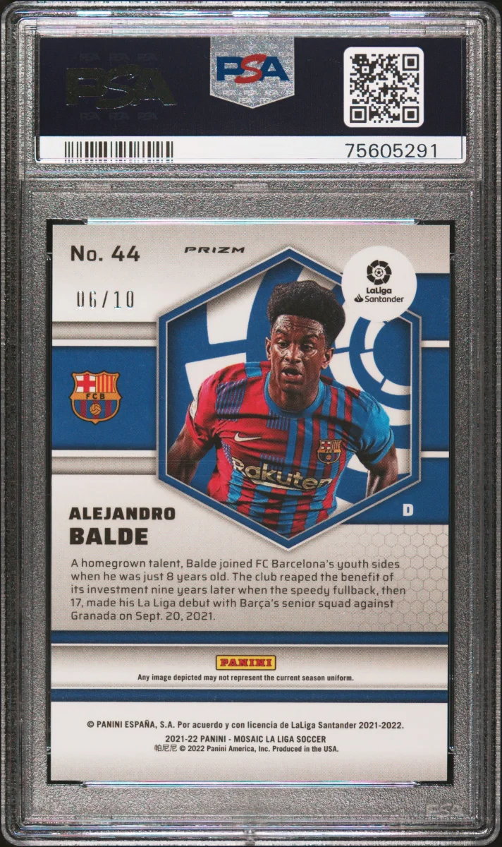 2021 Alejandro Balde Mosiac Gold RC — back