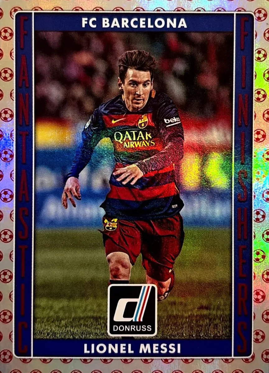 2015 Lionel Messi Donruss Fantastic Finisher Red Ball
