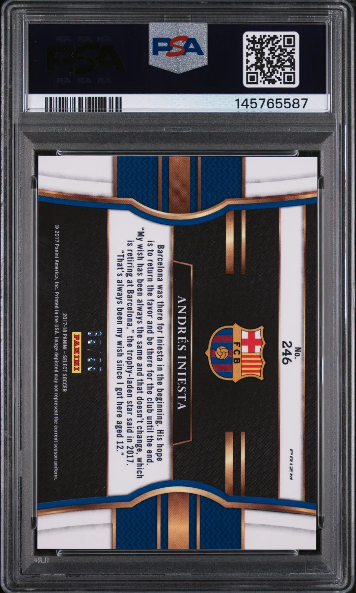 2017 Andres Iniesta Select White Prizm — back