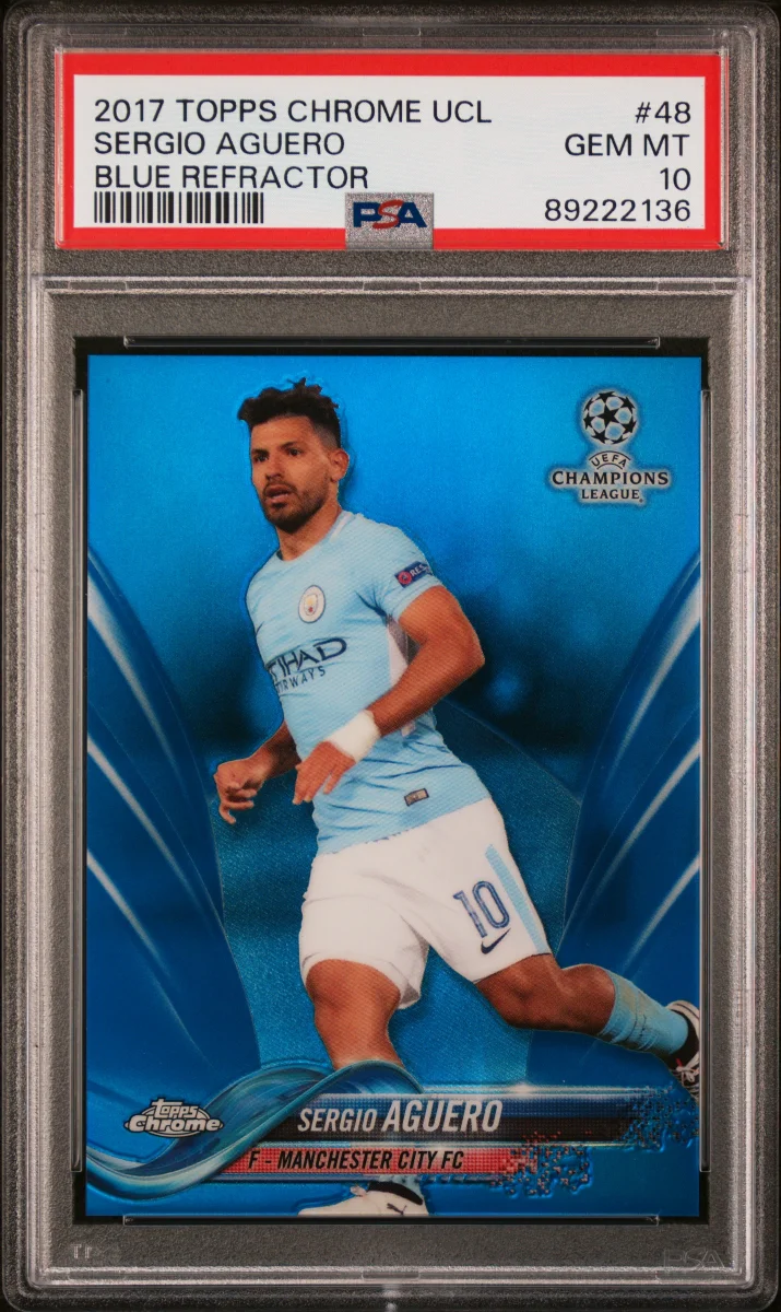 2017 Sergio Aguero Chrome Blue