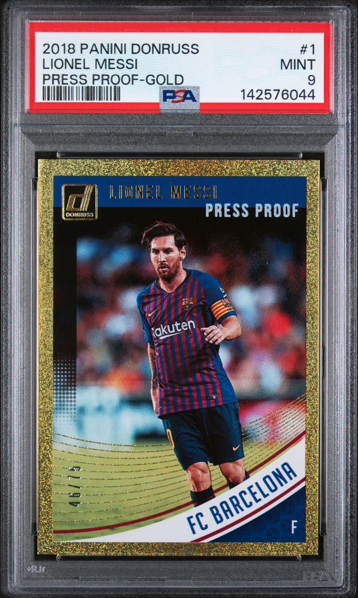 2018 Lionel Messi Donruss Press-Proof Gold