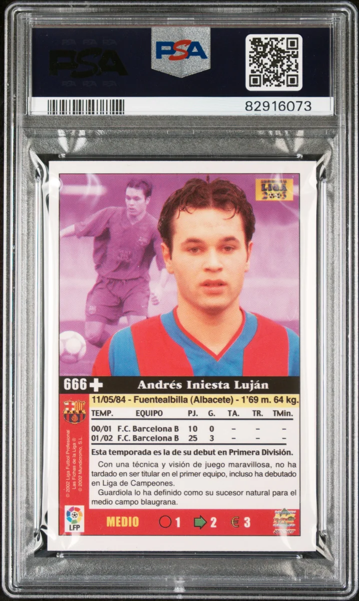 2002 Andres Iniesta Mundichromo RC — back