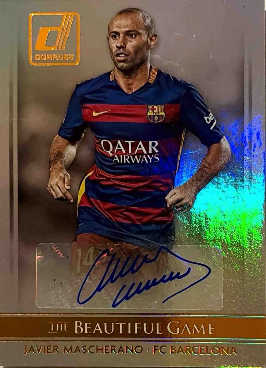 2015 Javier Mascherano Donruss The Beautiful Game Auto