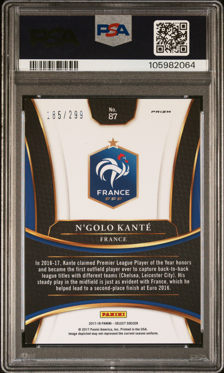 2017 PANINI SELECT N'GOLO KANTE BLUE — back