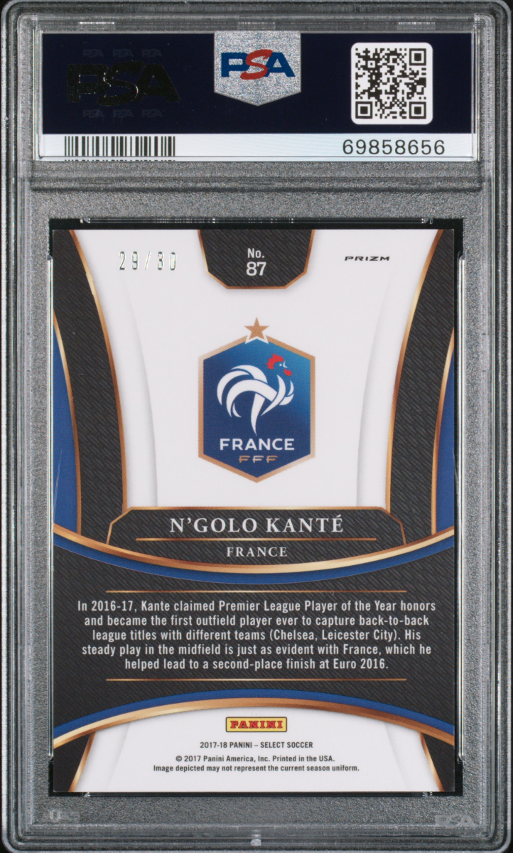 2017 PANINI SELECT N'GOLO KANTE TIE - DYE — back