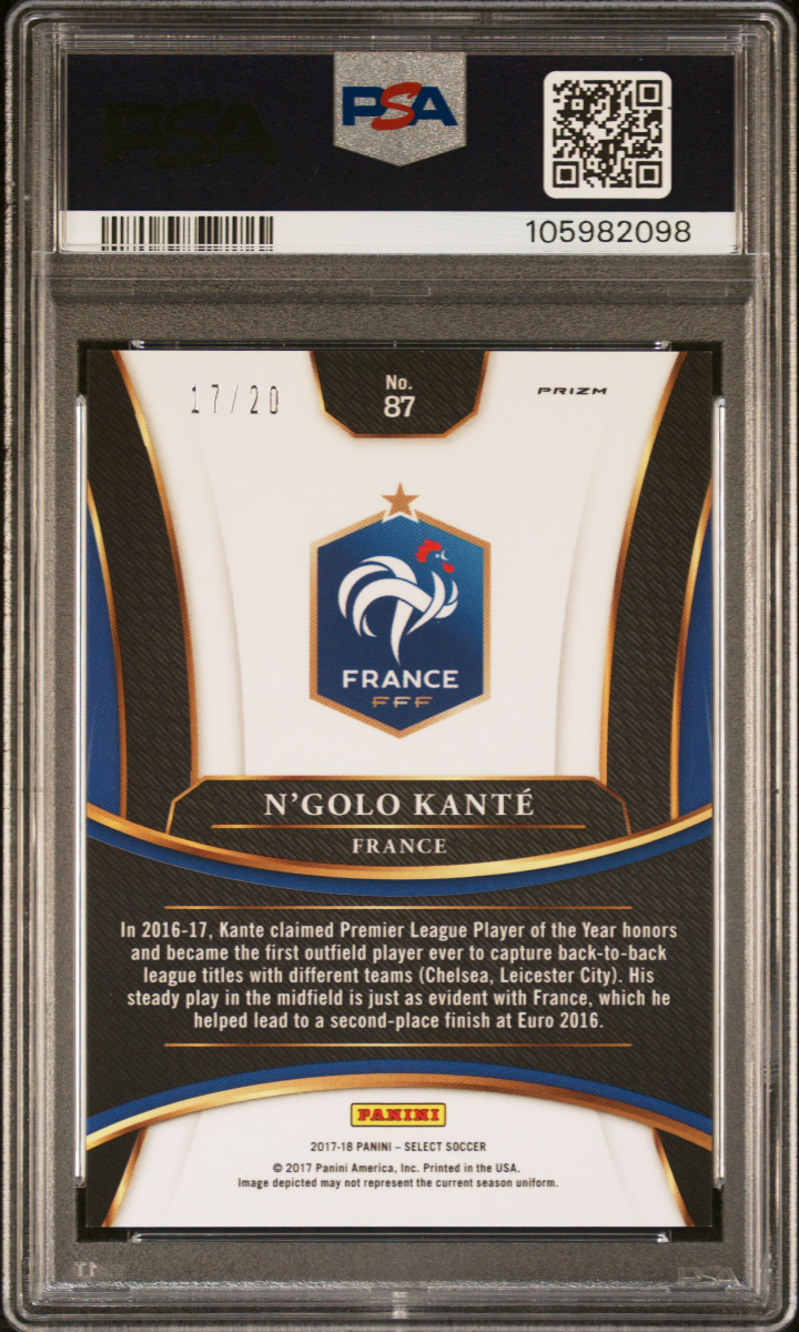 2017 PANINI SELECT N'GOLO KANTE CAMO — back