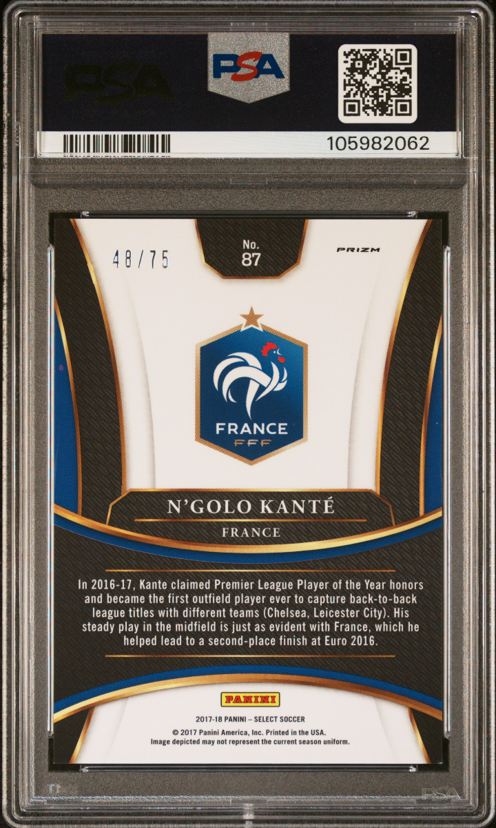 2017 PANINI SELECT N'GOLO KANTE ORANGE — back