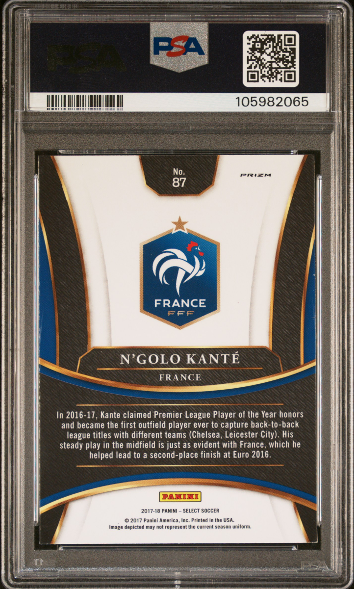 2017 PANINI SELECT N'GOLO KANTE SILVER — back