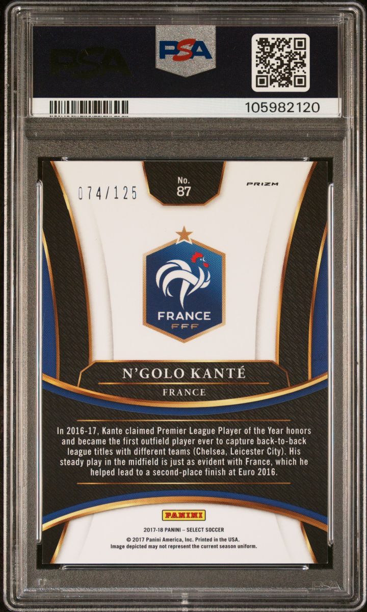 2017 PANINI SELECT N'GOLO KANTE FUCHSIA — back