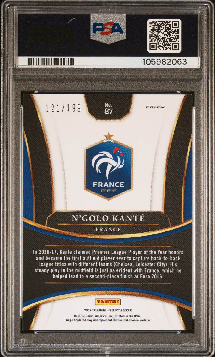 2017 PANINI SELECT N'GOLO KANTE MAROON — back