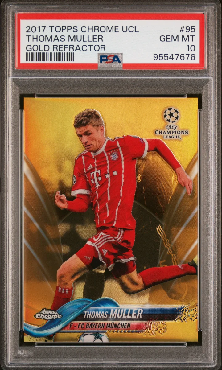 Thomas Muller 2017 Topps Chrome Gold Refractor PSA 10