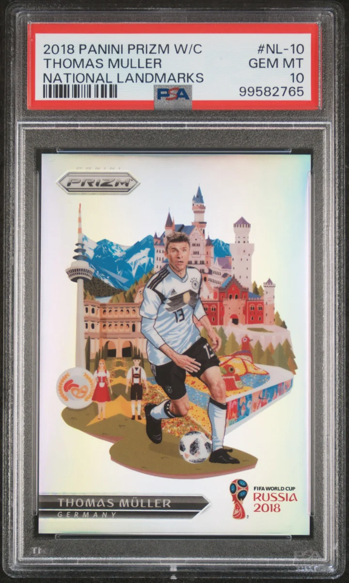 Thomas Muller 2018 Prizm WC National Landmarks PSA 10