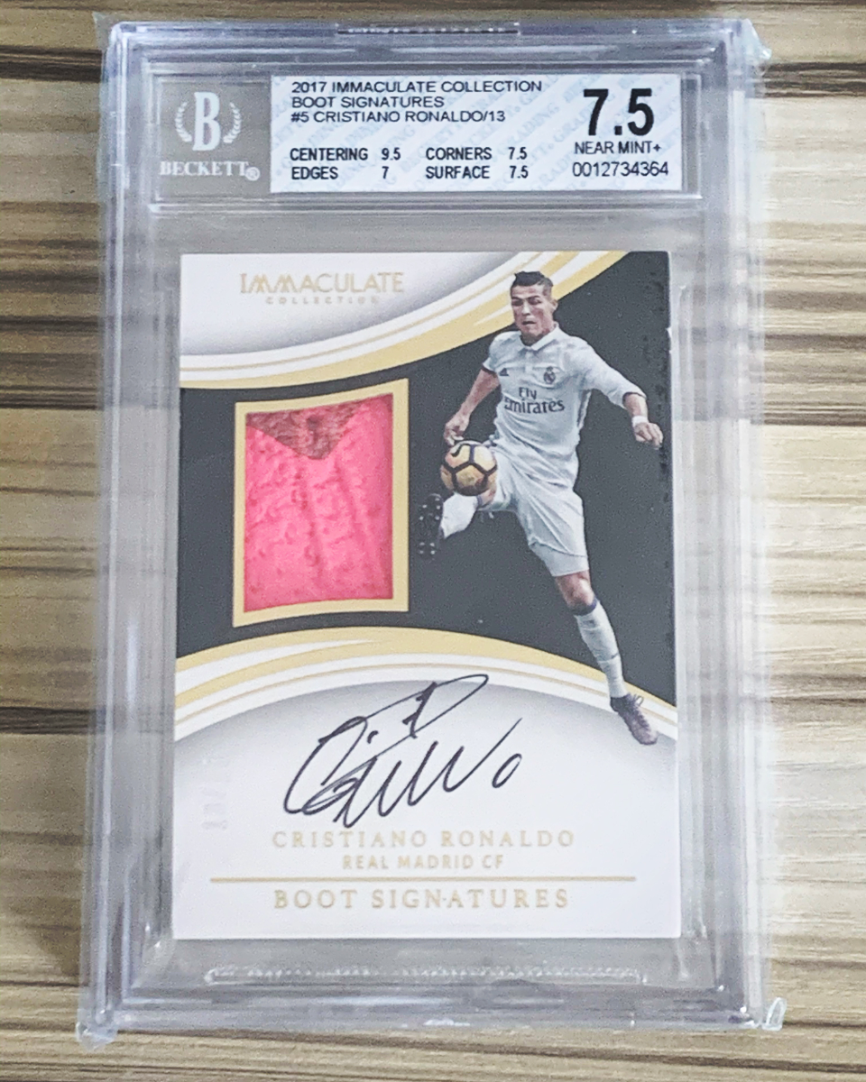 Cristiano Ronaldo 2018 Panini Immaculate back