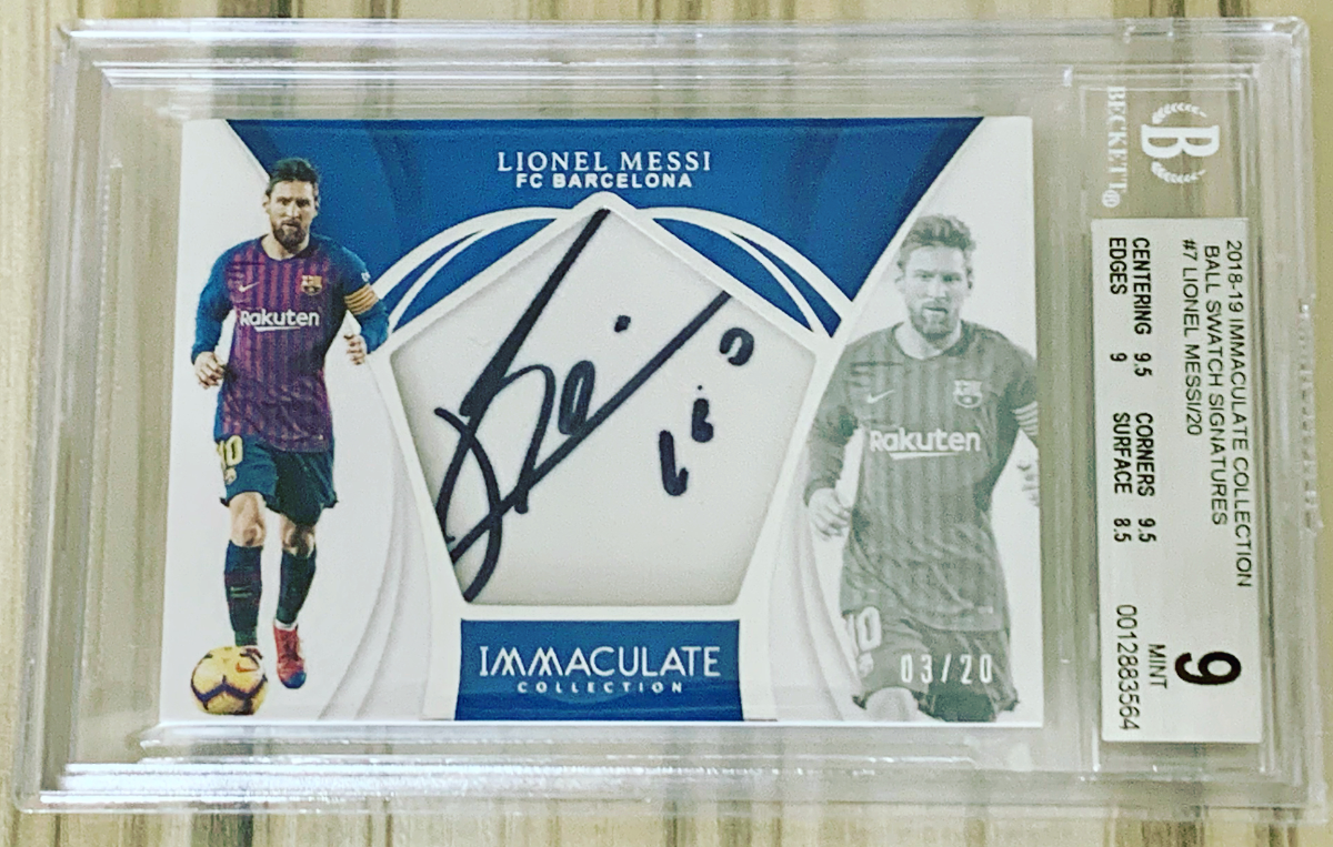 Lionel Messi 2018 Panini Immaculate Swatch Auto