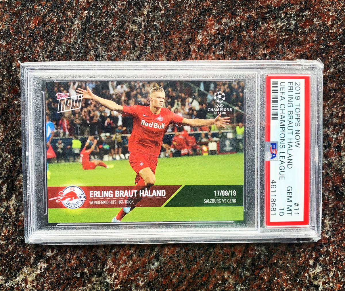 Erling Haaland 2019 Topps Now Rookie back