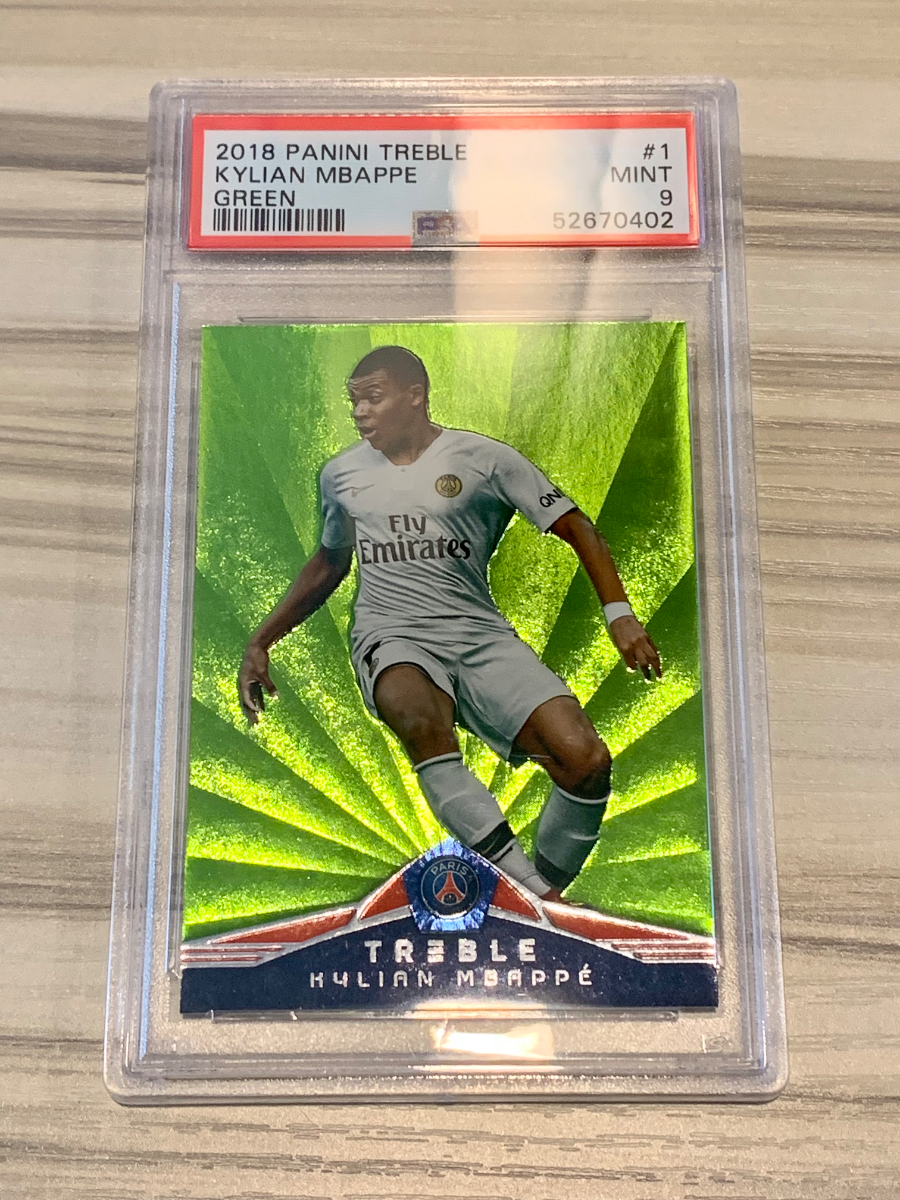 Kylian Mbappe 2018 Panini Treble Green back