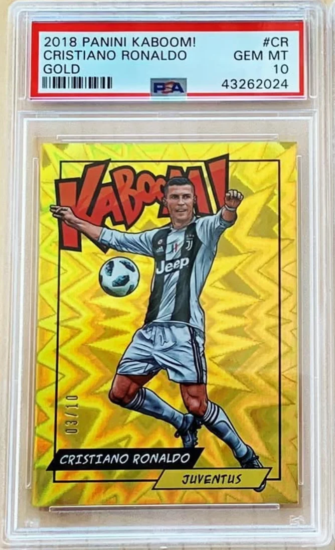 Cristiano Ronaldo Panini Kaboom Gold back