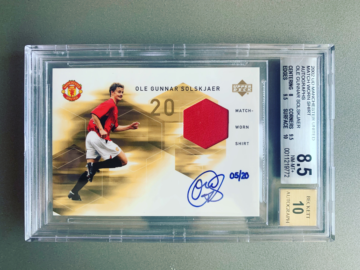 Ole Gunnar Solskjaer 2002 Upper Deck back