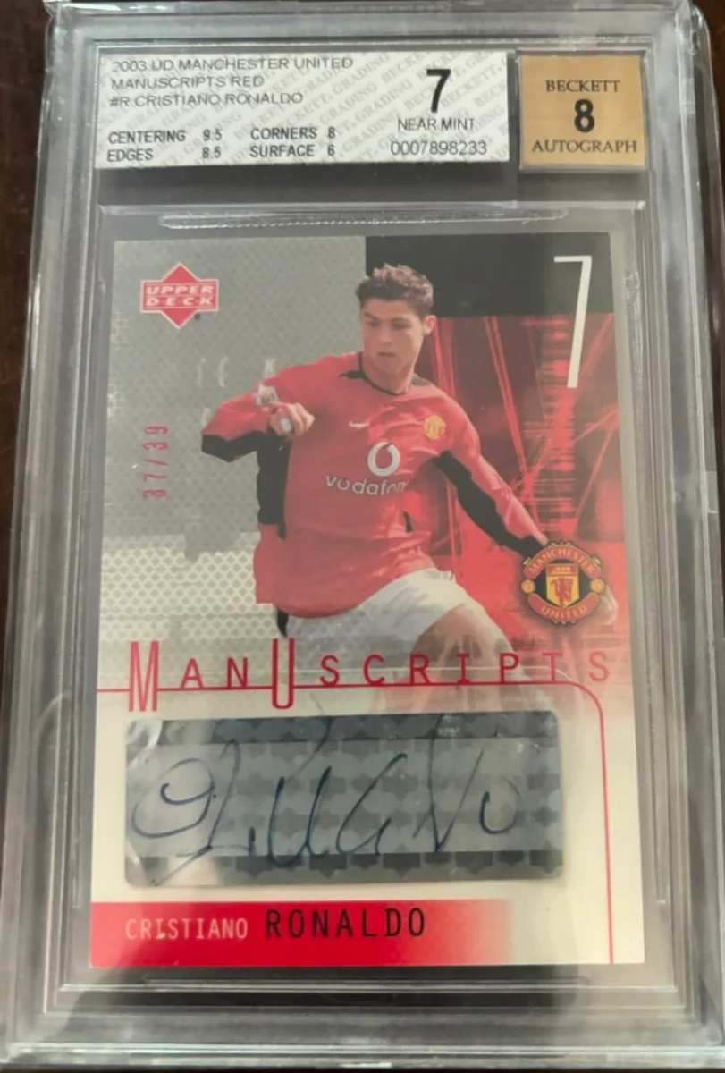 Cristiano Ronaldo 2003 upper Deck Auto back